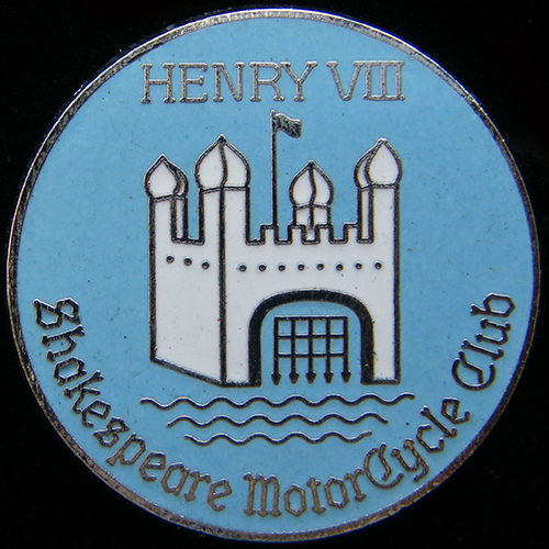 Shakespeare Motor Cycle Club Rally pin badge