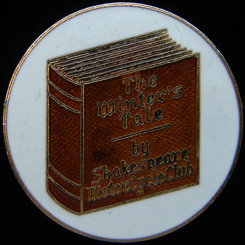 Shakespeare Motor Cycle Club Rally pin badge