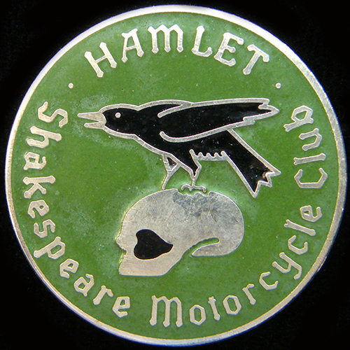 Shakespeare Motor Cycle Club Rally pin badge