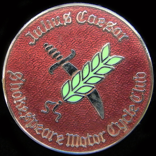 Shakespeare Motor Cycle Club Rally pin badge