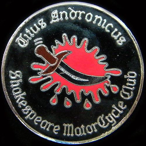 Shakespeare Motor Cycle Club Rally pin badge