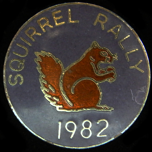 Squirrel Rally Pin badge