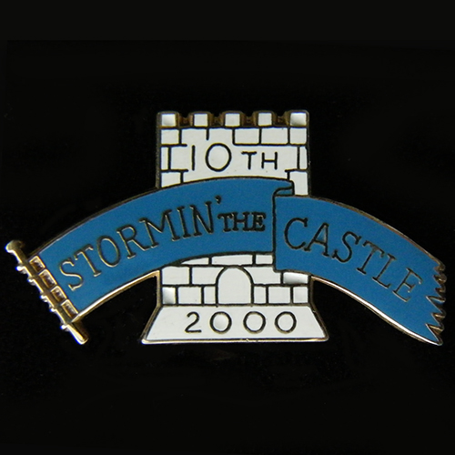 Stormin' the Castle Rally pin badge