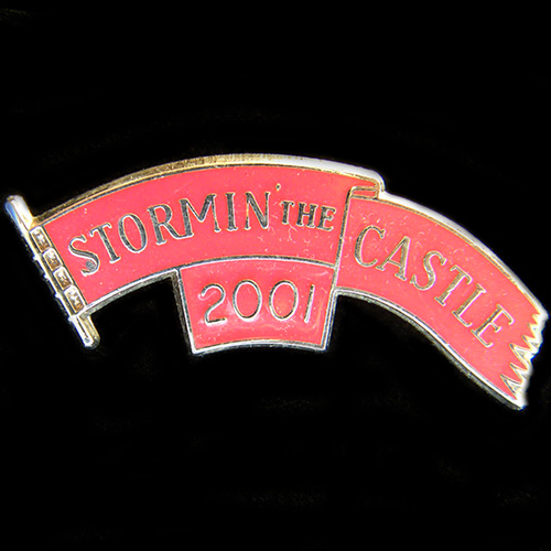 Stormin' the Castle Rally pin badge