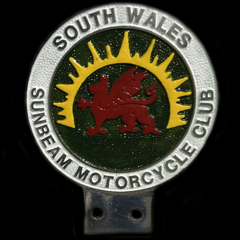 Sunbeam Motorcycle Club South Wales car badge