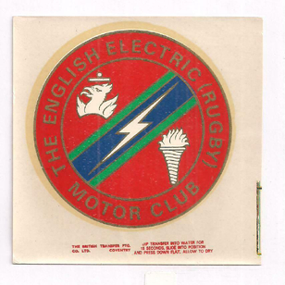Transfer English Electric (Rugby) Motor Club 