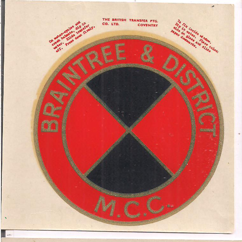 Transfer Braintree & District Motor Cycle Club