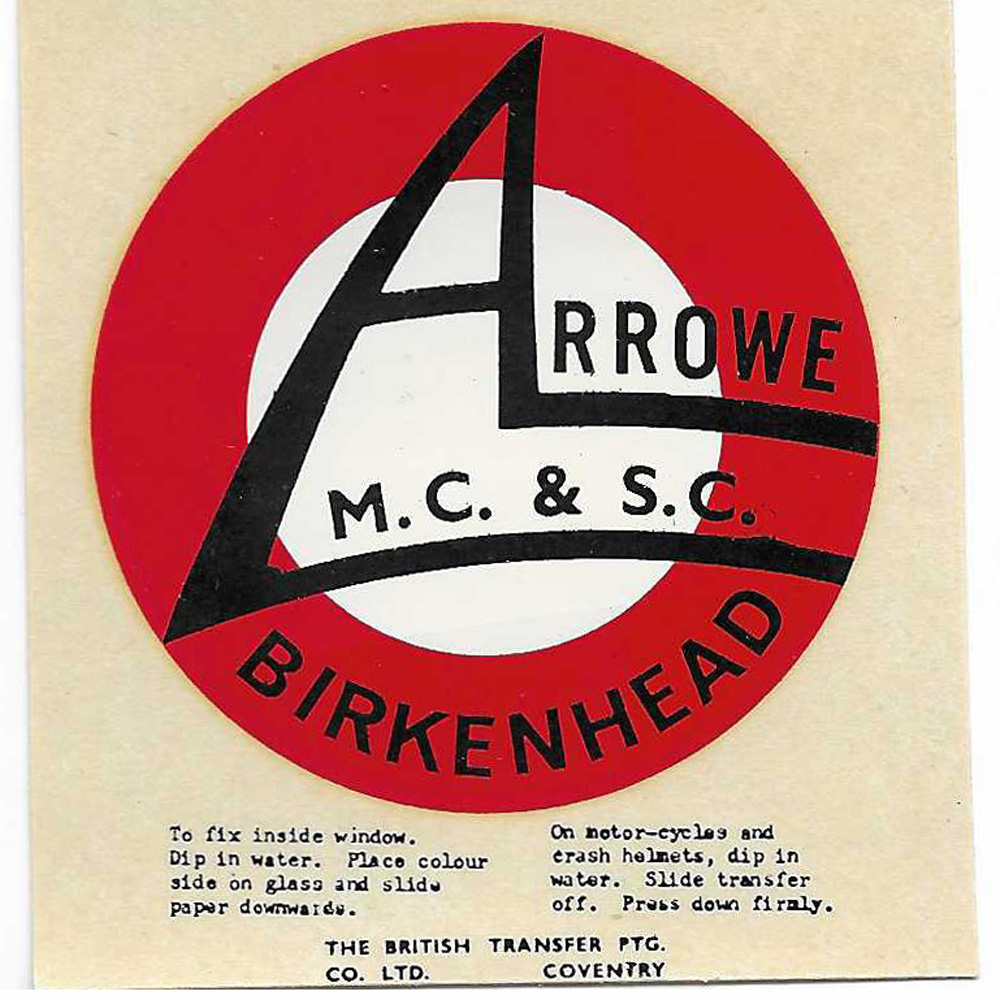 Transfer Birkenhead Arrowe Motor Cycle & Scooter Club