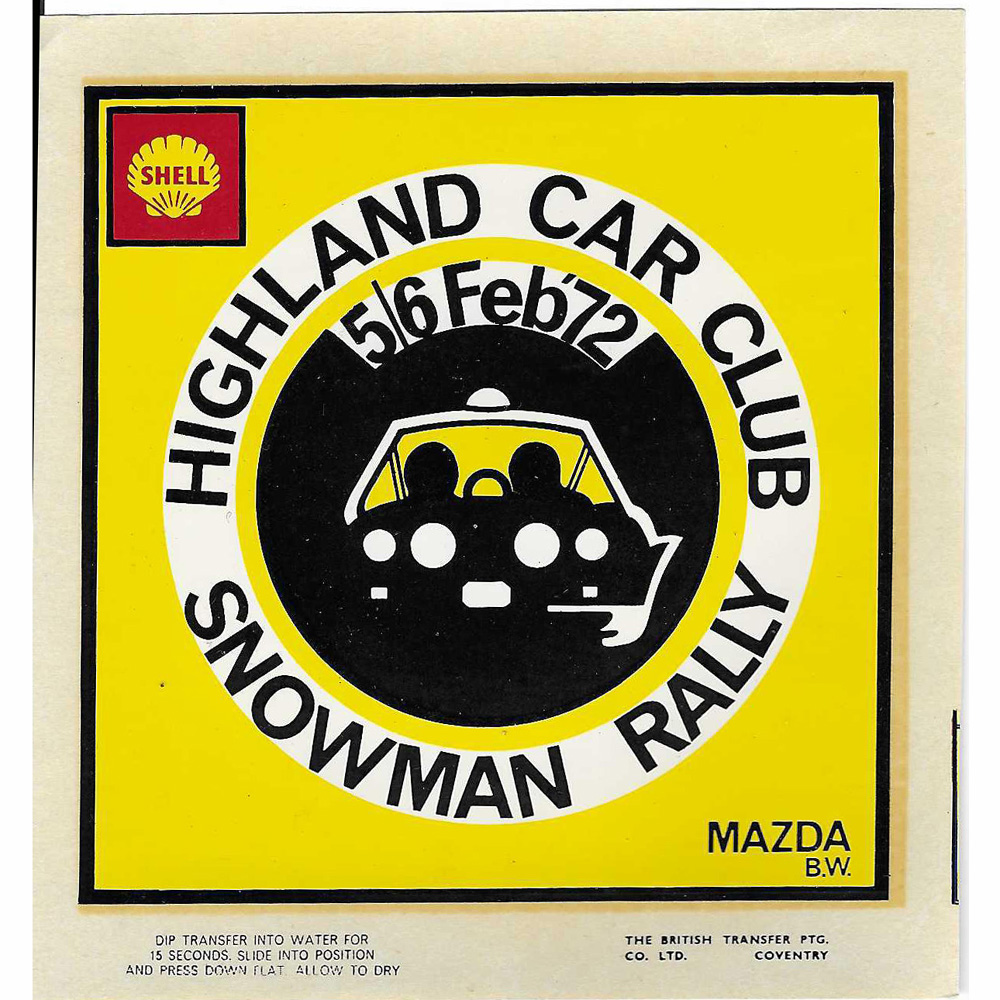 Transfer Highland Car Club Snowman Rally