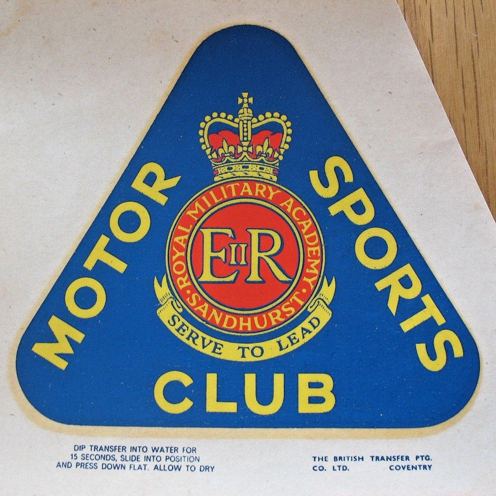 Transfer Royal Military academy Sandhurst Motor Sports Club