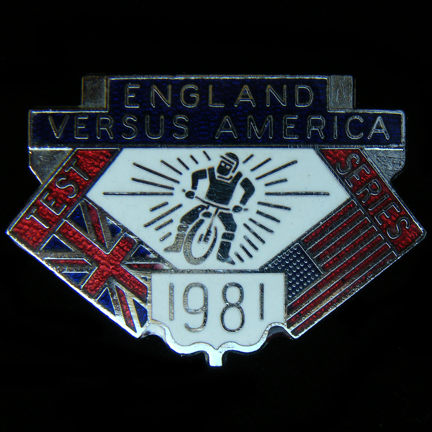 Speedway Test Series Lapel Badge