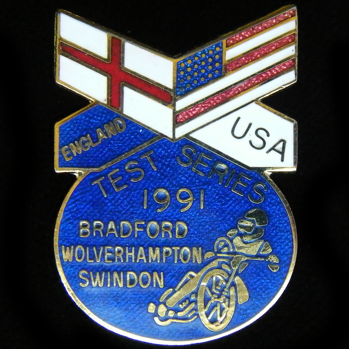 Speedway Test Series Lapel Badge