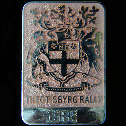 Theotisbyrg Rally pin badge 1985