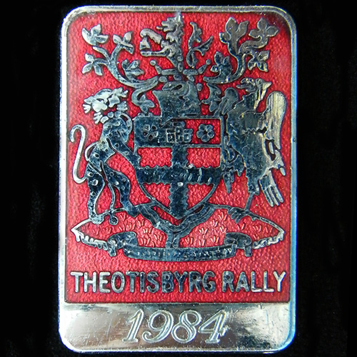 Theotisbyrg Rally pin badge 1984