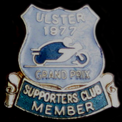 Ulster Grand Prix 1977 Lapel Badge