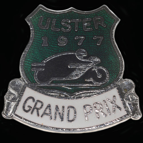 Ulster Grand Prix 1977 Lapel Badge