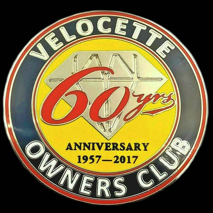 LVelocette Owners Club 60th Anniversary Badge