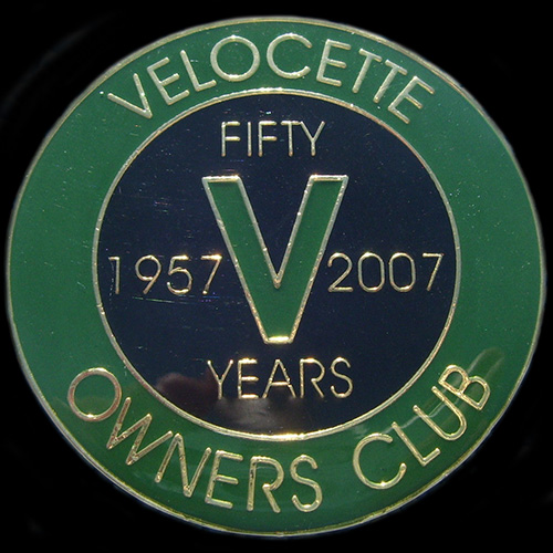 Velocette Owners Club badge