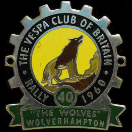 The Vespa Club of Britain# 40 "The Wolves" Wolverhampton Cog Badge
