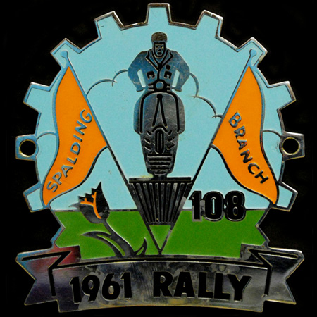 The Vespa Club of BritainSpalding Branch 1961 Rally Cog Badge
