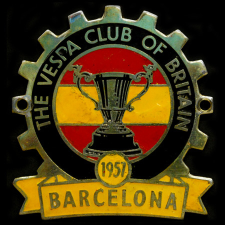 The Vespa Club of Britain Barcelona 1957 Cog Badge