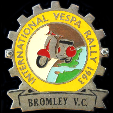 International Vespa Rally Bromley  1968 Cog Badge