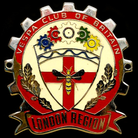 The Vespa Club of BritainLondon Region  Cog Badge