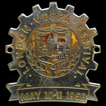 London Vespa Festival 1956 Cog Badge
