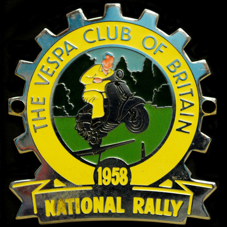The Vespa Club of Britain National Rally 1958 Cog Badge