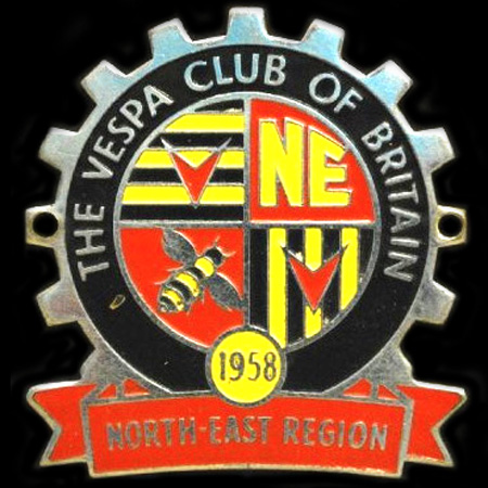 The Vespa Club of BritainNorth East Region 1958 Cog Badge