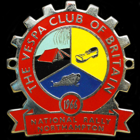 The Vespa Club of BritainNational Rally Northampton 1966 Cog Badge