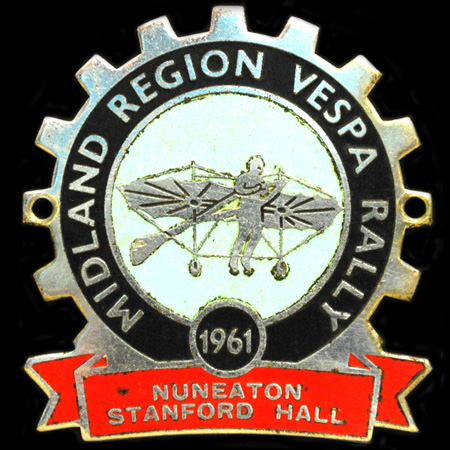 The Vespa Club of BritainNational Rally Nuneaton Stanford Hall 1961 Cog Badge