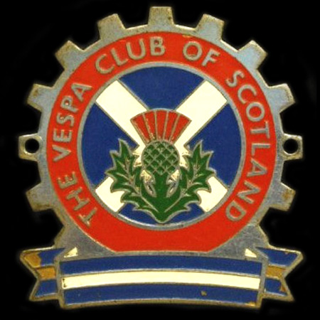 The Vespa Club of Scotland  Cog Badge