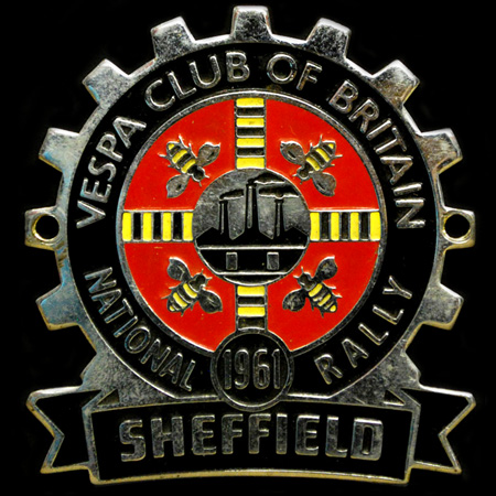 The Vespa Club of BritainNational Rally Sheffield 1961 Cog Badge