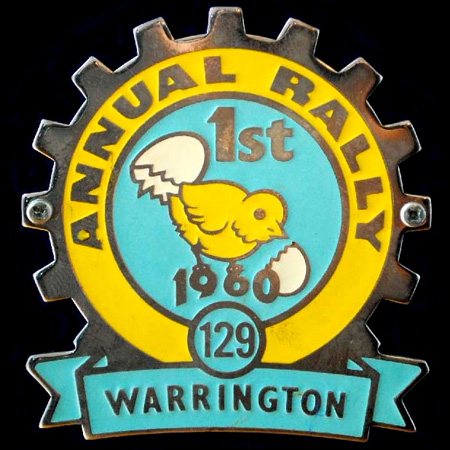 Ist Annual Rally Warrington 1960 Cog Badge