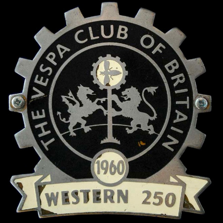 The Vespa Club of BritainWestern 250 1960 Cog Badge
