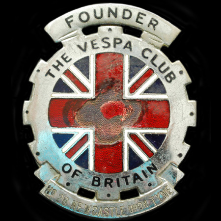 The Vespa Club of BritainFounder Member  Cog Badge