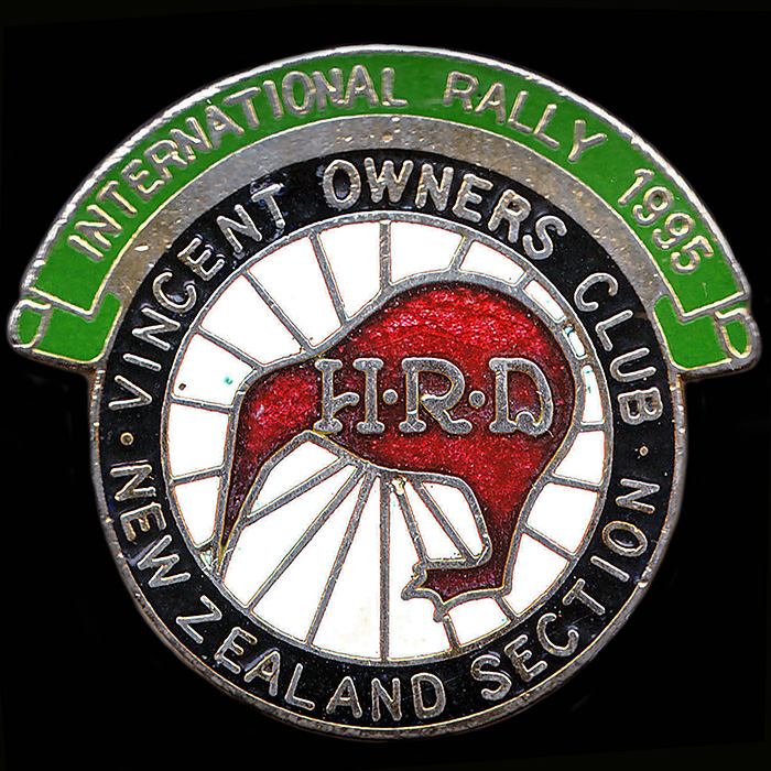 Vincent H R D New Zealand pin badge