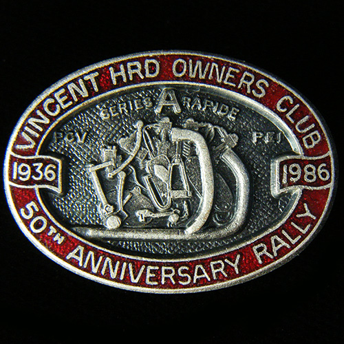Vincent HRD Owners Club pin badge