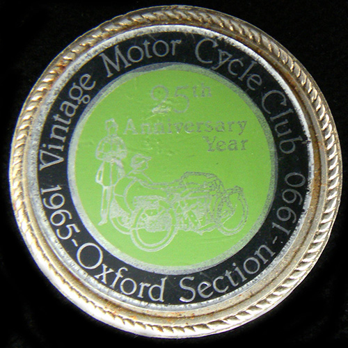 Vintage Motor Cycle Club pin badge