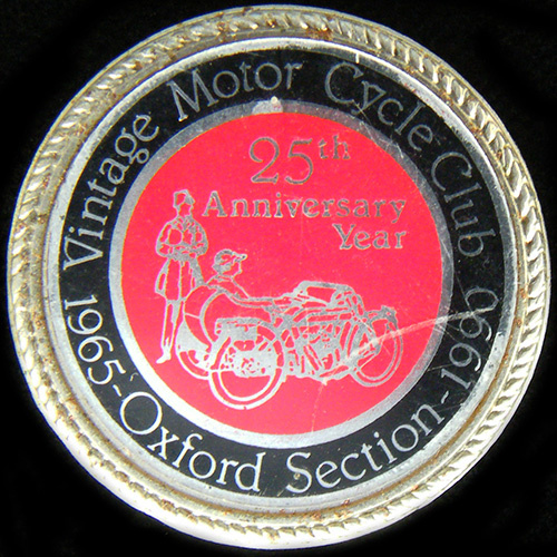 Vintage Motor Cycle Club pin badge