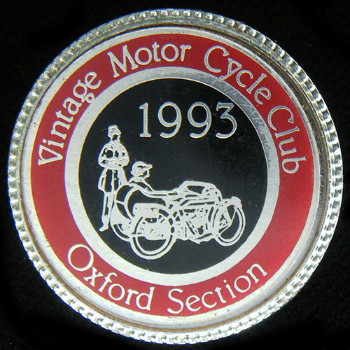 Vintage Motor Cycle Club pin badge