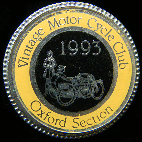 Vintage Motor Cycle Club pin badge