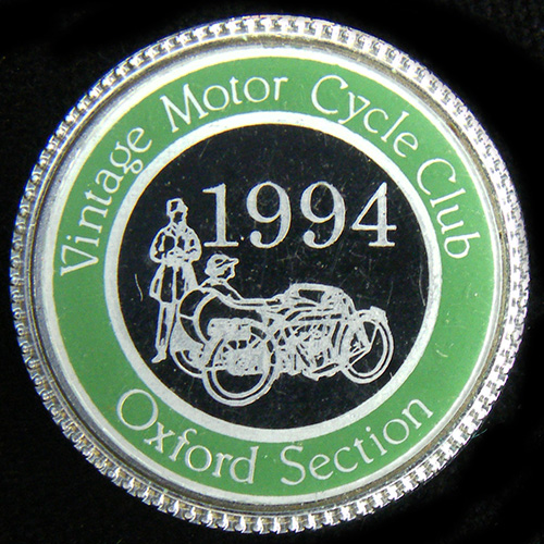 Vintage Motor Cycle Club pin badge