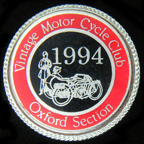 Vintage Motor Cycle Club pin badge