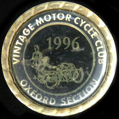 Vintage Motor Cycle Club pin badge