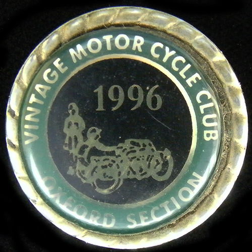 Vintage Motor Cycle Club pin badge