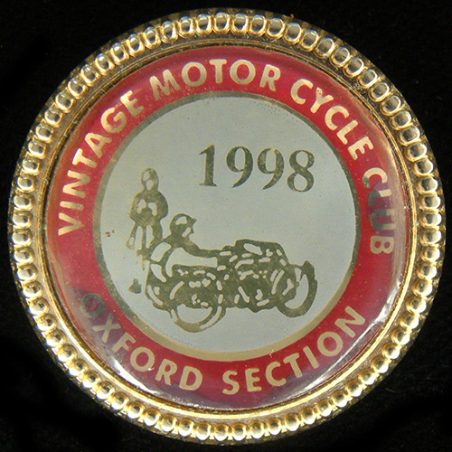 Vintage Motor Cycle Club pin badge