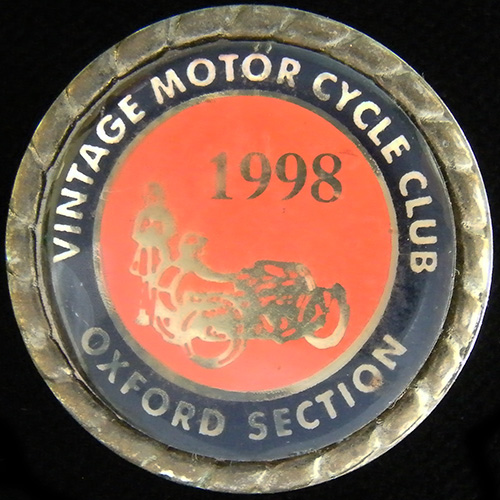 Vintage Motor Cycle Club pin badge