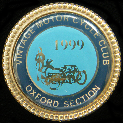 Vintage Motor Cycle Club pin badge